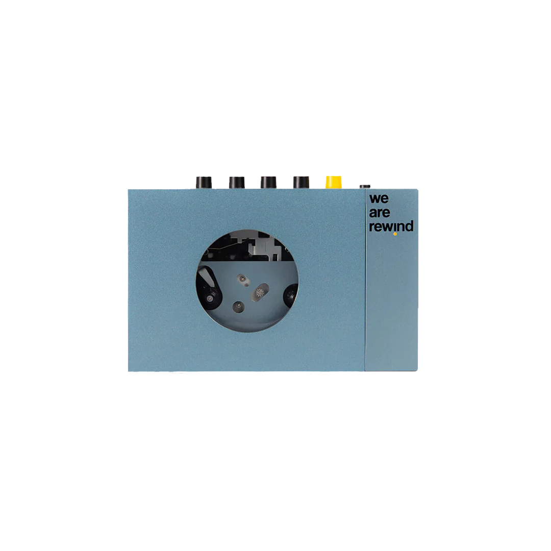 WE ARE REWIND Blue Cassette Player Kurt